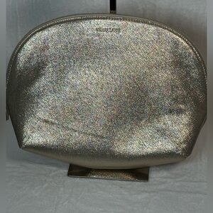 Glittering Silver Cosmetic Bag